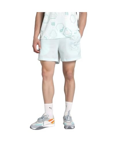 Shorts Puma-ESS LOGO LAB Puma Logo Woven Shorts  5 “-684673-50-AZUL UNISEX