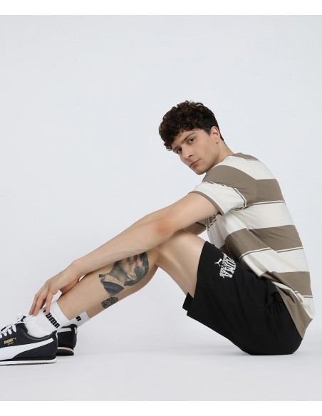 Camiseta manga corta Puma-PUMA CLASS Stripe AOP Tee-684657-93-MARRON UNISEX