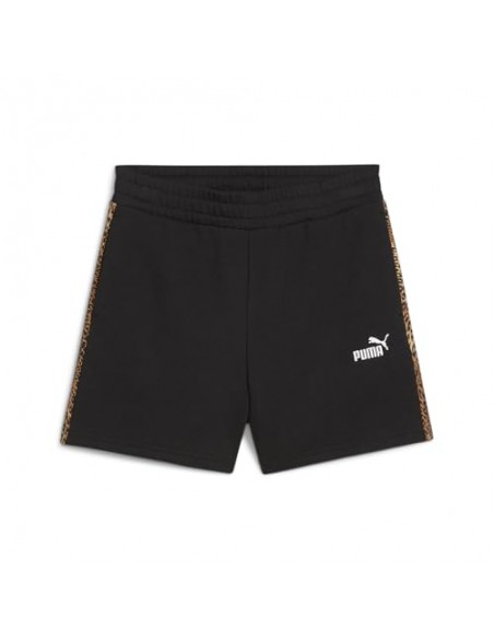 Pantalón corto Puma-ESS GRAPHIC ANIMAL Shorts 5 TR-688535-01-NEGRO MUJER