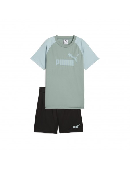 Chandal Puma-ESS No.1 Logo Poly Tee and Shorts Set B-686299-30-VERDE UNISEX JUNIOR