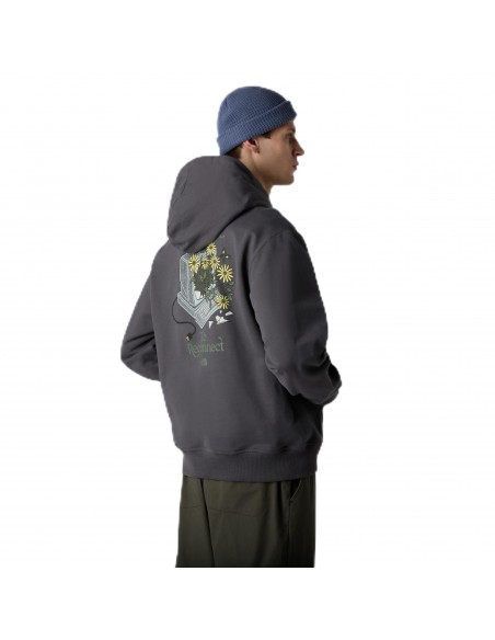 SUDADERA TNF M CONNECT RELAXED HOODE ANTHRACITE GREY