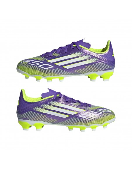 Bota de Futbol ADIDAS F50 LEAGUE MG J-JH7752-GRIS CLARO de UNISEX JUNIOR