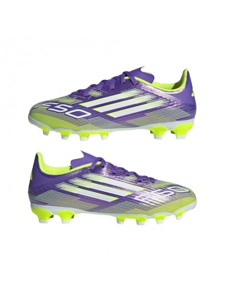 Bota de Futbol ADIDAS F50 LEAGUE MG J-JH7752-GRIS CLARO de UNISEX JUNIOR
