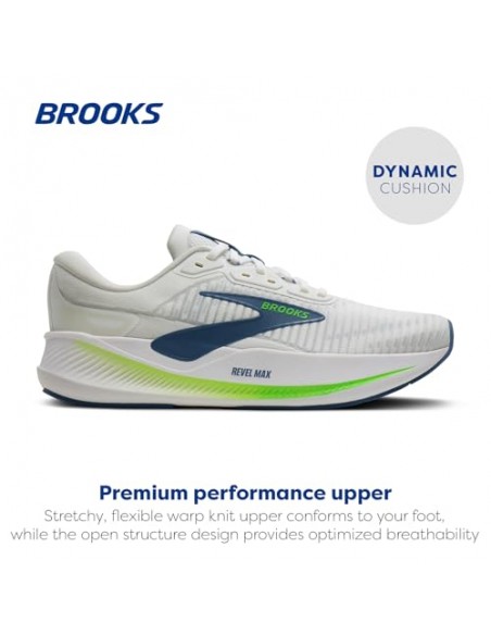 BROOKS REVEL MAX MEN WHITE/GREEN
