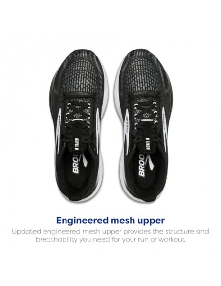 BROOKS REVEL 8 WOMAN BLACK/WHITE