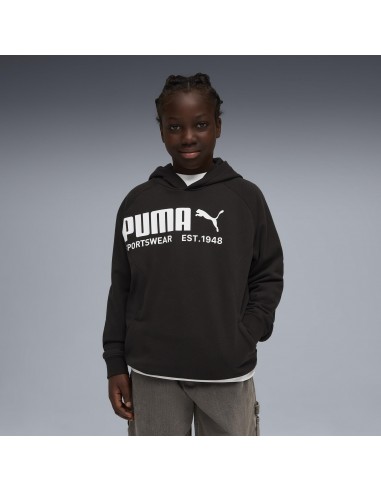 SUDADERA CAPUCHA NEGRA LOGO PUMA NIÑO