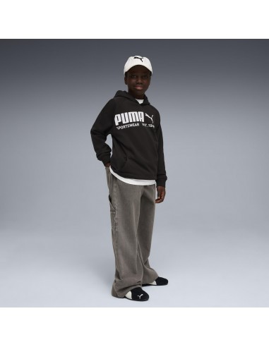 SUDADERA CAPUCHA NEGRA LOGO PUMA NIÑO