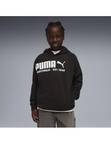 SUDADERA CAPUCHA NEGRA LOGO PUMA NIÑO