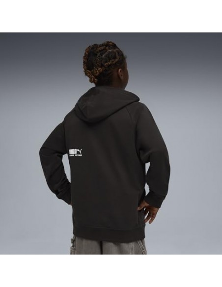SUDADERA CAPUCHA NEGRA LOGO PUMA NIÑO