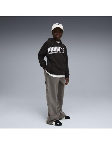 SUDADERA CAPUCHA NEGRA LOGO PUMA NIÑO