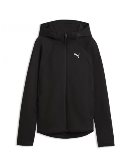 CHAQUETA CREMALLERA CHANDAL MUJER NEGRA PUMA