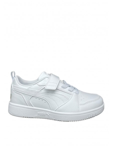 Bota Puma-Puma Rebound V6 Lo AC+ PS-397419-03-BLANCO-GRISES UNISEX JUNIOR