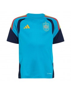 CAMISETA ENTRENAMIENTO ESPAÑA AZUL TURQUESA ADIDAS