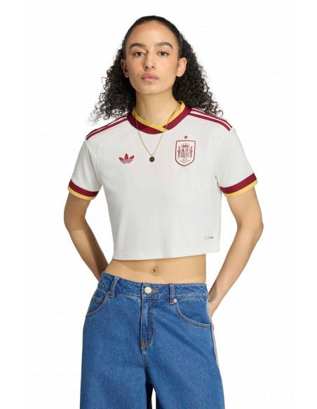 CAMISETA POR ENCIMA DE LA CINTURA DE SEGUNDA EQUIPACIÓN ESPAÑA 2026 MUJER ADIDAS