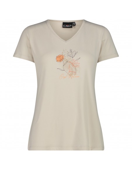 Camiseta manga corta  CMP  WOMAN T-SHIRT  31T8466-A238  Marfil  MUJER