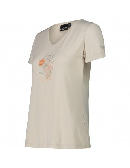 Camiseta manga corta  CMP  WOMAN T-SHIRT  31T8466-A238  Marfil  MUJER