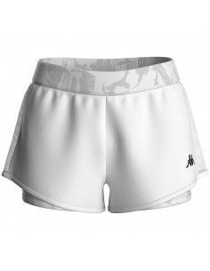 PANTALÓN CORTO DEPORTIVO MUJER BLANCO KAPPA