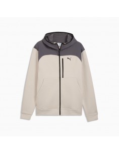 Sudadera Beige Puma PUMATECH Material Mix Full-Zip Hoodie DK 2