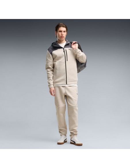 Sudadera Beige Puma PUMATECH Material Mix Full-Zip Hoodie DK