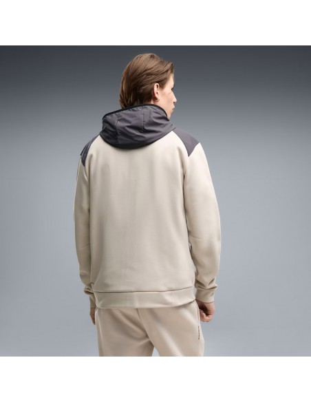 Sudadera Beige Puma PUMATECH Material Mix Full-Zip Hoodie DK