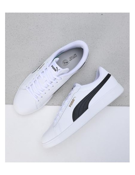 PUMA Calzado multideporte-Puma Smash 3.0 L-390987-11-BLANCO-NEGRO