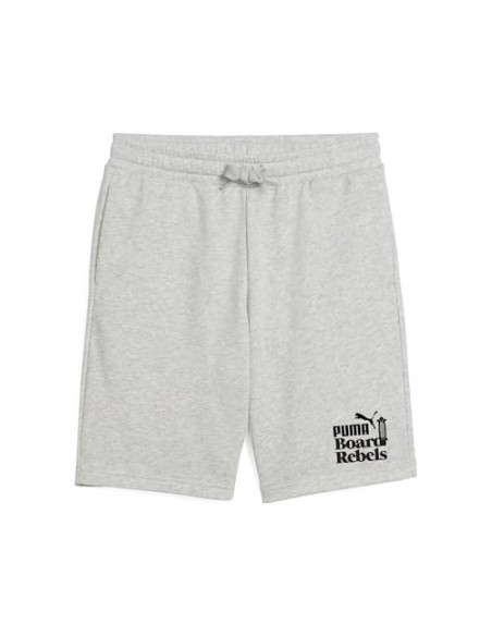 Pantalón corto Puma-MID90S Long Shorts TR B-685151-04-GRIS CLARO UNISEX JUNIOR