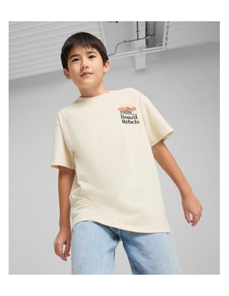 Camiseta manga corta Puma-MID90S Graphic Tee IV B-685153-87-BLANCO UNISEX JUNIOR