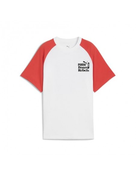 Camiseta manga corta Puma-MID90S Graphic Tee II B-685145-52-BLANCO-ROJO UNISEX JUNIOR