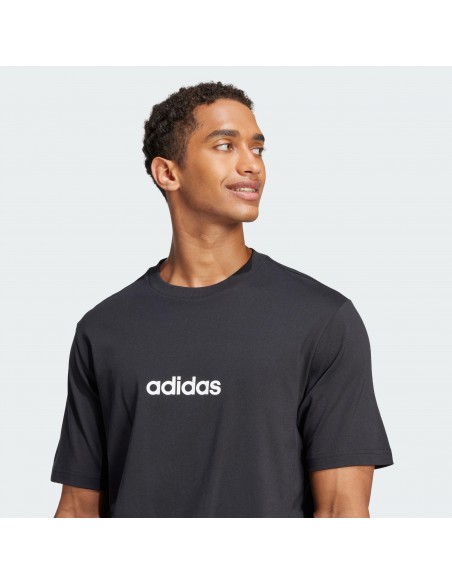 Camiseta manga corta Adidas-M LIN SJ T-JE8993 NEGRO-HOMBRE