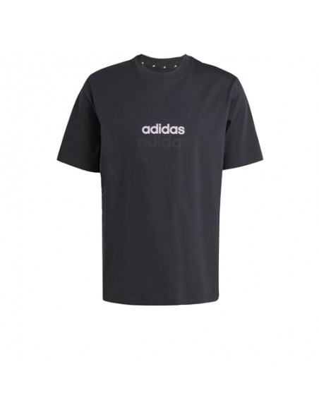 Camiseta manga corta Adidas-M LIN SJ T-JE8993 NEGRO-HOMBRE