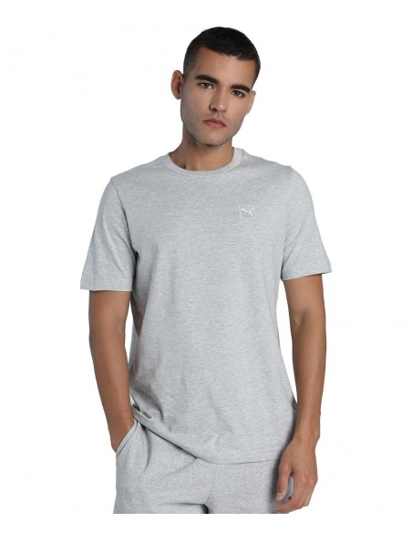 Camiseta manga corta Puma-ESS ELEVATED Tee-684726-04-GRIS CLARO UNISEX