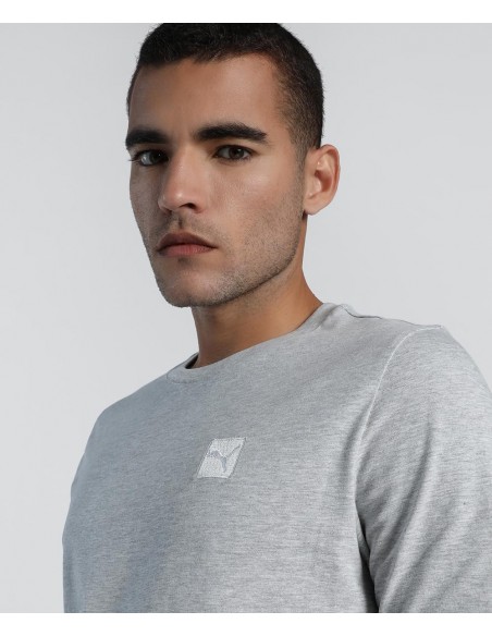 Camiseta manga corta Puma-ESS ELEVATED Tee-684726-04-GRIS CLARO UNISEX
