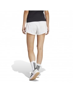 Pantalón corto Adidas-W SL FT SHO-JD9945 BLANCO-MUJER 2