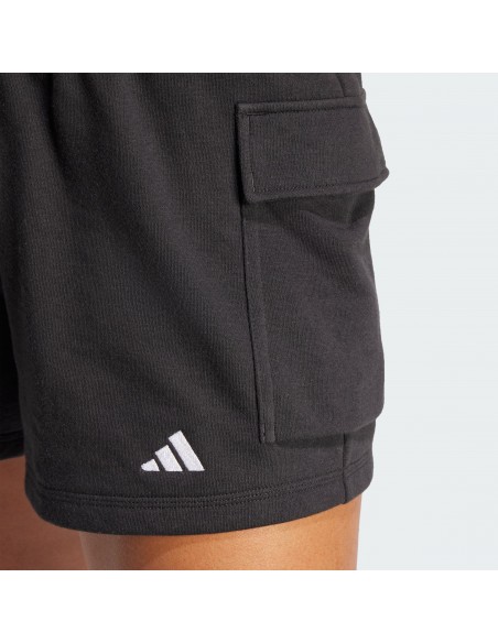 Pantalón corto Adidas-W SL FT SHO-JD9944 NEGRO-MUJER