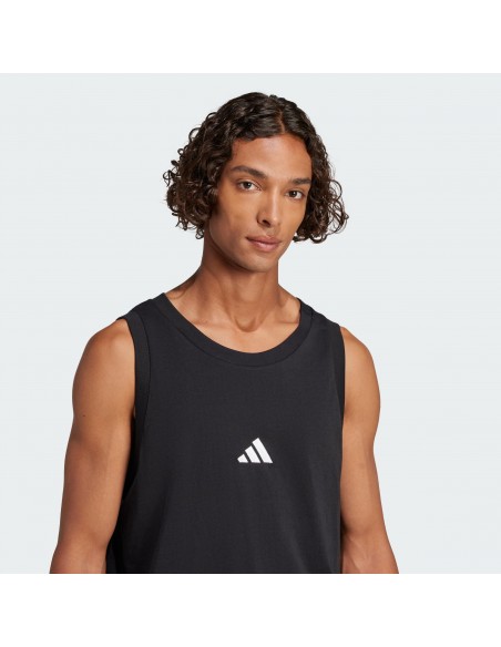 Top Adidas-M SL TANK-JE8986 NEGRO-HOMBRE
