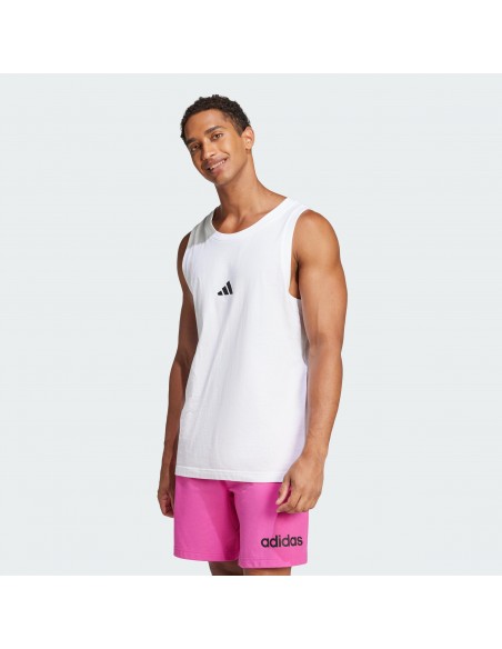 Top Adidas-M SL TANK-JE8984 BLANCO-HOMBRE