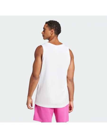 Top Adidas-M SL TANK-JE8984 BLANCO-HOMBRE