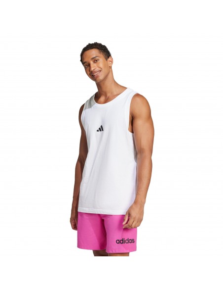 Top Adidas-M SL TANK-JE8984 BLANCO-HOMBRE