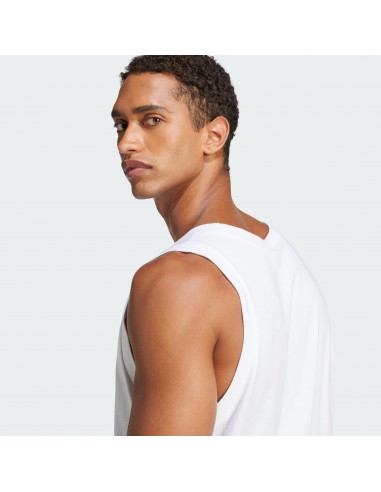 Top Adidas-M SL TANK-JE8984 BLANCO-HOMBRE