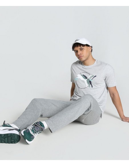 Camiseta manga corta Puma-GRAPHICS Multiple Cat Logo Tee-684826-04-GRIS CLARO UNISEX