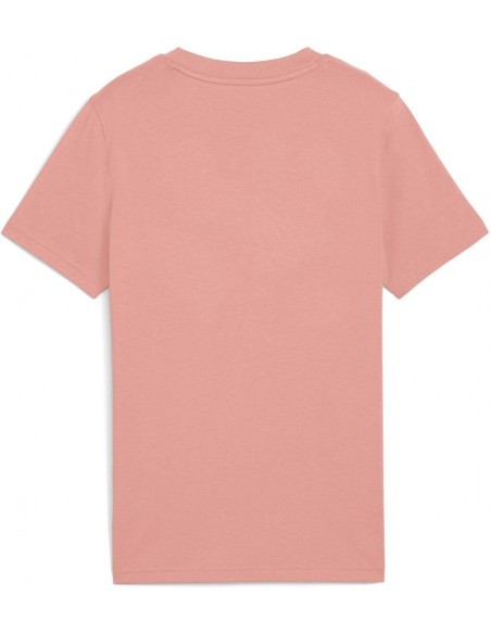 Camiseta manga corta Puma-ESS SCRIPT Tee G-685805-18-ROSA NIÑA