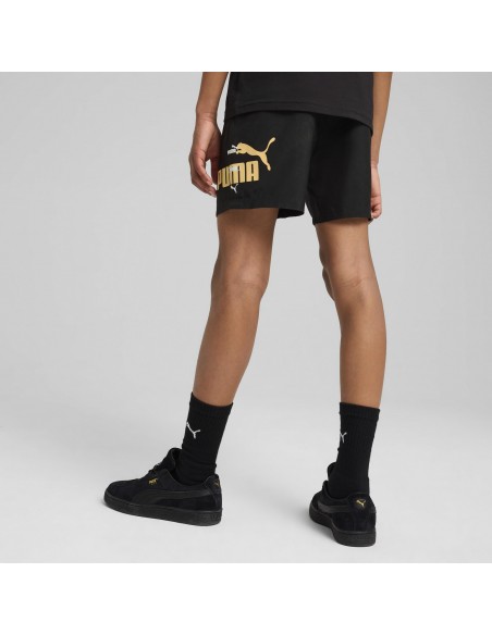 Shorts Puma-ESS LOGO LAB Summer Woven Shorts B-685796-01-NEGRO UNISEX JUNIOR
