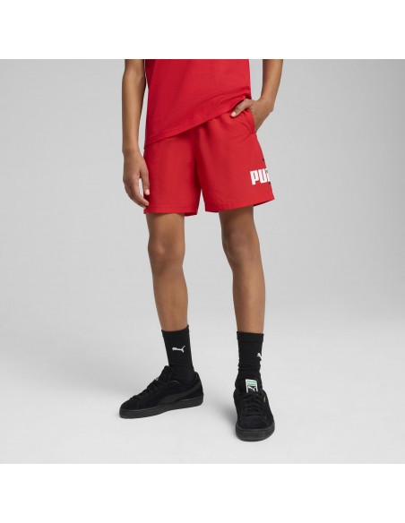 Shorts Puma-ESS LOGO LAB Summer Woven Shorts B-685796-11-ROJO UNISEX JUNIOR