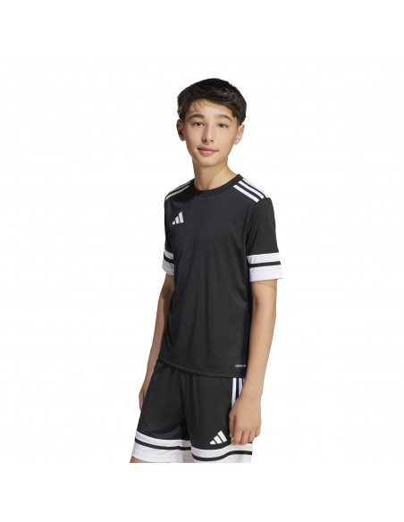 Camiseta de equipos Adidas-SQUA25 JSY Y-JJ0052 NEGRO-UNISEX JUNIOR