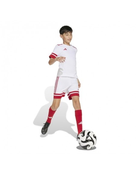 Pantalones de equipos Adidas-SQUA25 SHO Y-JJ2424 BLANCO-UNISEX JUNIOR