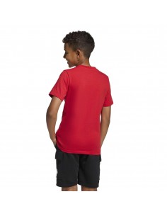 Camiseta manga corta Adidas-B CAMO LIN-JX6868 ROJO-NIÑO 2