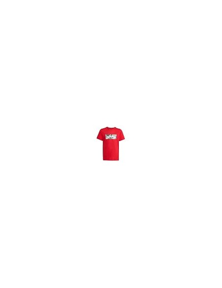 Camiseta manga corta Adidas-B CAMO LIN-JX6868 ROJO-NIÑO