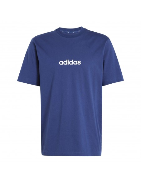 Camiseta manga corta Adidas-M LIN SJ T-JE8999 AZUL-HOMBRE