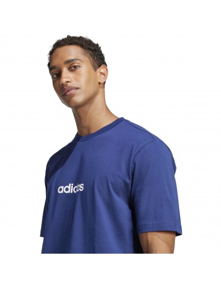 Camiseta manga corta Adidas-M LIN SJ T-JE8999 AZUL-HOMBRE