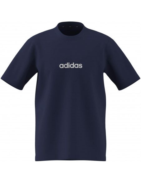 Camiseta manga corta Adidas-M LIN SJ T-JE8999 AZUL-HOMBRE